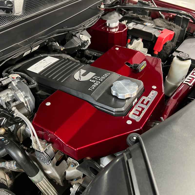 Wehrli 10-24 Cummins Fabricated Aluminum Engine Cover - Sparkle Copper