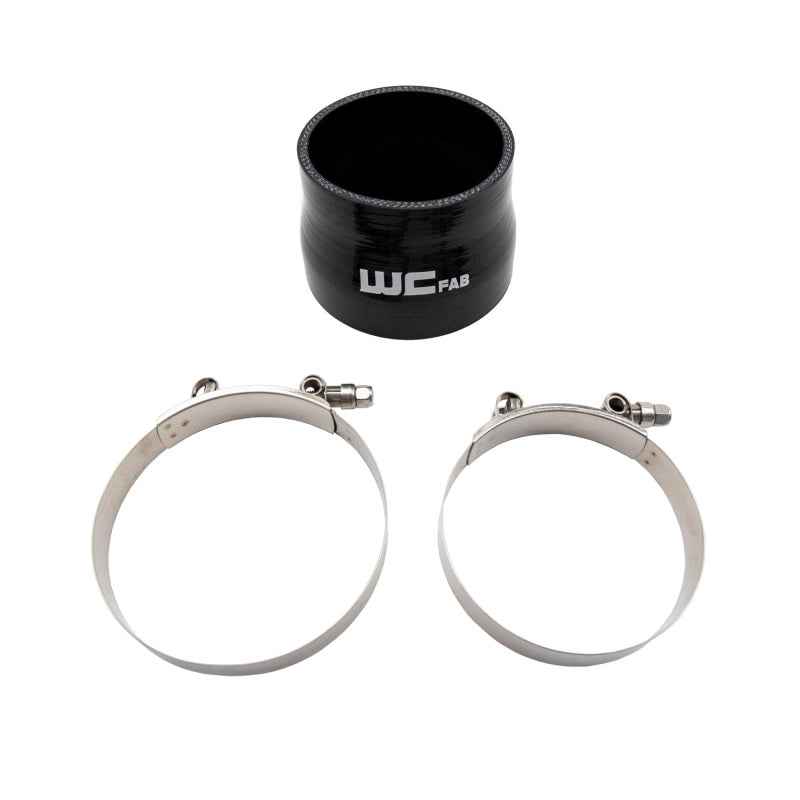 Wehrli 3.5in x 4in ID Straight Reducer x 3in Long Silicone Boot & Clamp Kit